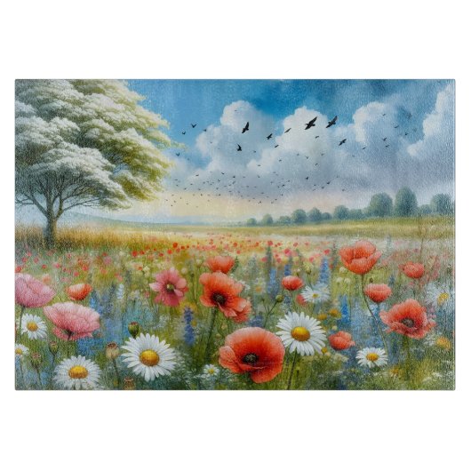 Planche à découper Poppy Daisy Meadow (Devant)
