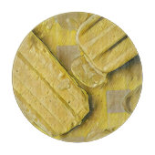 Planche À Découper popsicle à cône de crème glacée jaune (Devant)