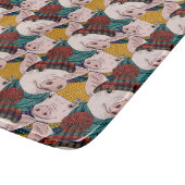 Planche À Découper Porcs avec le motif de casquettes (Coin)