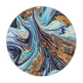 Planche À Découper Porte bleu persan : Texture orientale luxueuse (Devant)