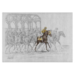 Planche À Découper Porte de départ de la course de cheval