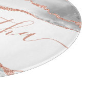 Planche À Découper Porte de Parties scintillant or rose blanche chic  (Coin)