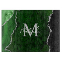 Porte en marbre vert et argent