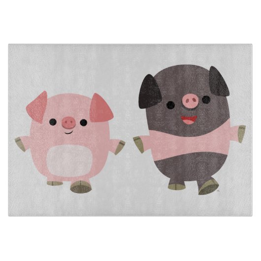 Planche À Découper Portes de caricature mignonnes sur une planche de (Devant)