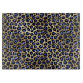 Planche À Découper Ports Leopard Gold & Royal Blue Glam Imprimer (Devant)