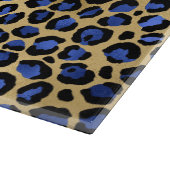 Planche À Découper Ports Leopard Gold & Royal Blue Glam Imprimer (Coin)