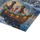 Planche À Découper Portuguese Water Dog Christmas Boat Holiday (Coin)