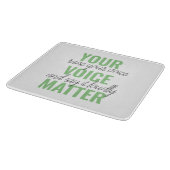 Planche À Découper Positive Green Your Voice Matter Motivation Citati (Coin)
