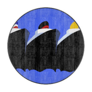 Planche À Découper Poster Art Déco des paquebots de croisière vintage