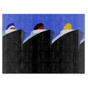 Planche À Découper Poster Art Déco des paquebots de croisière vintage