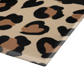 Planche À Découper Poster de animal, Léopard Brown, Coeurs, Votre Nom (Coin)