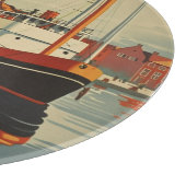 Planche À Découper Poster Vintage voyage Danemark personnalisable (Coin)