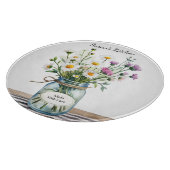 Planche À Découper Pot de fleurs sauvages en bocal Mason (Coin)