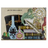 Planche À Découper Potions Dragon Steampunk Livres (Devant)