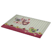 Planche À Découper Poules et coq Conception rustique (Coin)