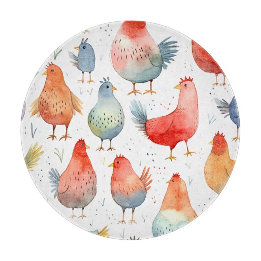 Planche À Découper Poulets d'élevage (Devant)