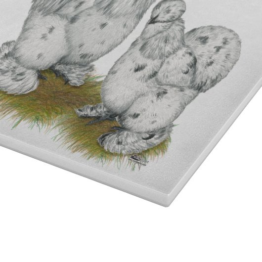 Planche À Découper Poulets petits d'éclaboussure de Silkie (Coin)