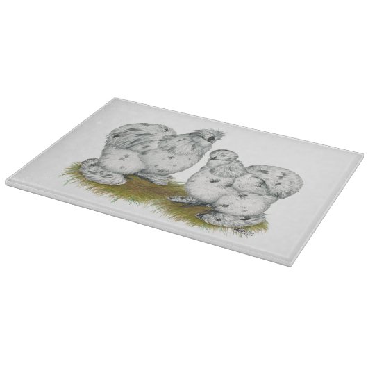 Planche À Découper Poulets petits d'éclaboussure de Silkie (Coin)