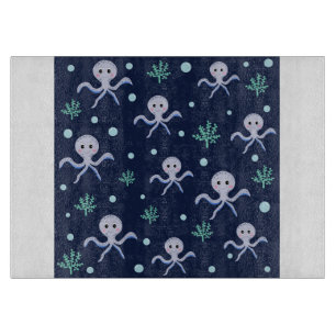 Planche À Découper Poulpe sous le motif pour enfants de la mer