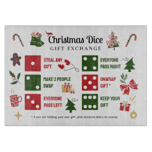 Planche à découper pour échange de cadeaux de Noël