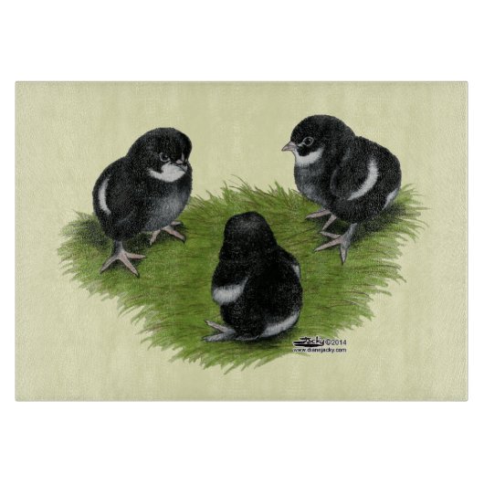 Planche À Découper Poussins Marans Noir Cuivré (Devant)
