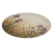 Planche À Découper Prairie d'Iris Violet Herbe Dorée Paysage (Coin)