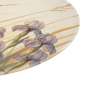 Planche À Découper Prairie d'Iris Violet Herbe Dorée Paysage (Coin)