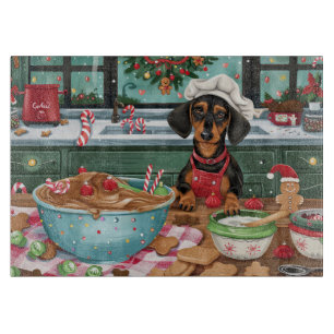 Planche À Découper Préparation de fêtes de Noël pour Teckel : Cuisine