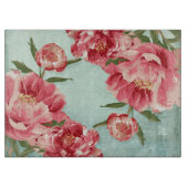 Planche À Découper Pretty Retro Flower Chintz Peonies (Devant)