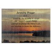 Planche À Découper Prière de sérénité Coucher de soleil sur la mer or (Devant)