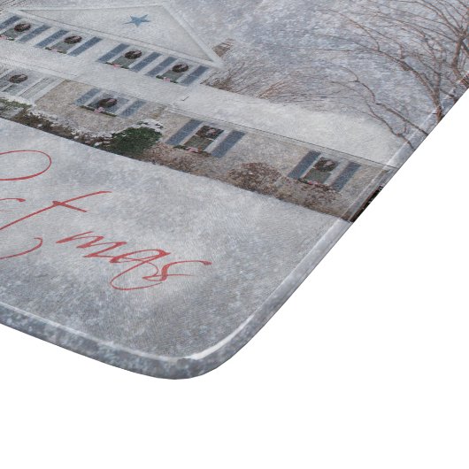 Planche À Découper Primitive Winter Snow Country Rustic Open House (Coin)