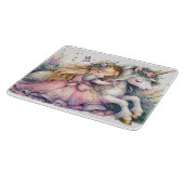 Planche À Découper Princesse Licorne Pastel Conte de Fée Fantastique (Coin)