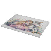 Planche À Découper Princesse Licorne Pastel Conte de Fée Fantastique (Coin)