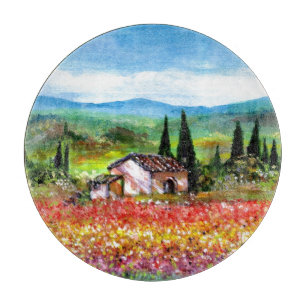 Planche À Découper PRINTEMPS DANS LES COLLINES DE TOSCANE Champs de f