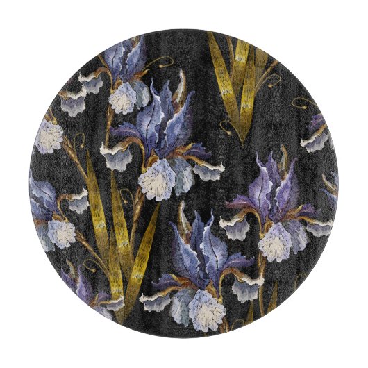 Planche À Découper Printemps Irises : Broderie Art Renaissance (Devant)