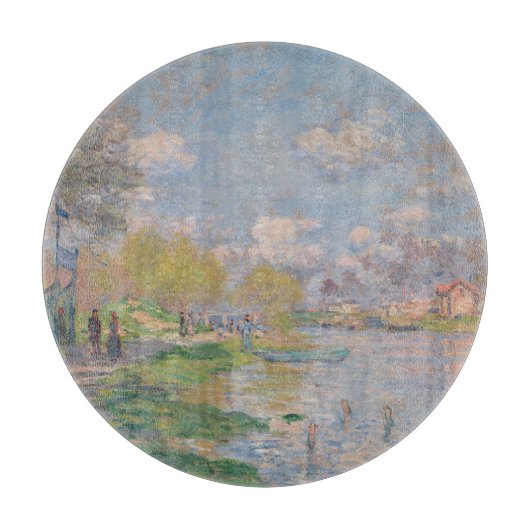 Planche À Découper Printemps sur la Seine par Monet Impressionniste (Devant)