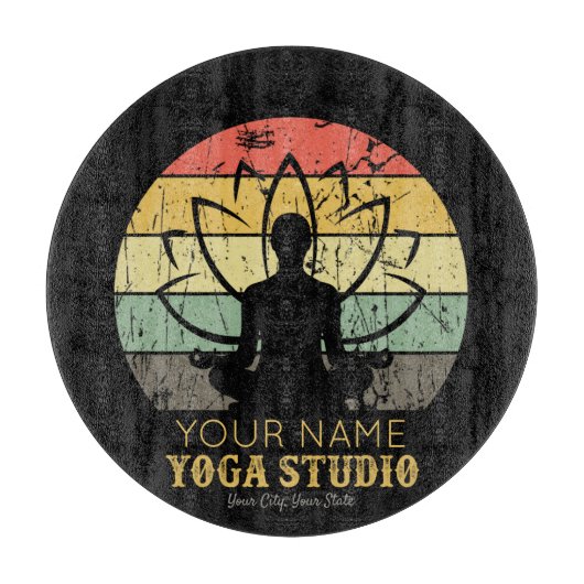 Planche À Découper Professeur de Fitness Yoga Studio Personnalisé Gur (Devant)