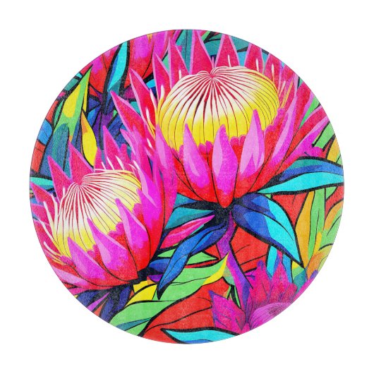 Planche À Découper Protea Pop Art Vibrant (Devant)