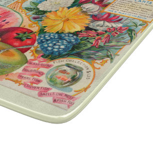 Planche À Découper Publicité ancienne pour graines de légumes fruits 