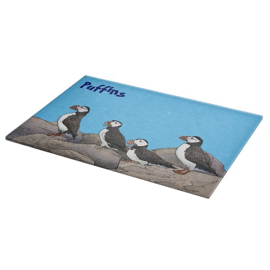 Planche À Découper Puffins de l'Atlantique (Coin)
