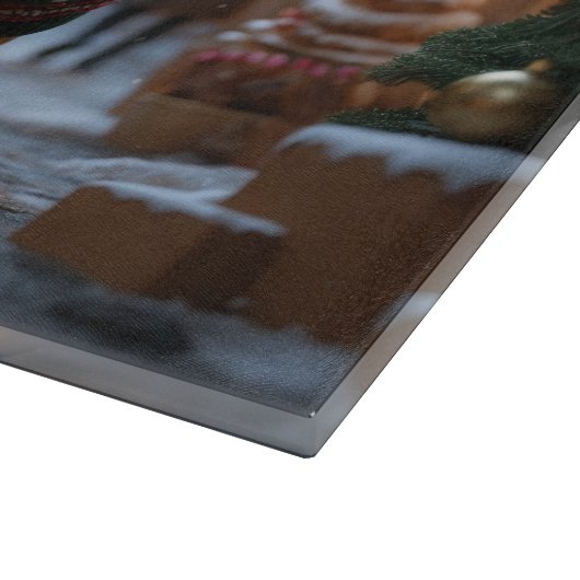 Planche À Découper Pug Dogs Christmas Snow Holiday (Coin)