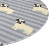 Planche À Découper Pug Gris Ligné (Coin)