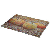 Planche À Découper Pumpkins Thanksgiving Art Glass Cutting Board (Coin)