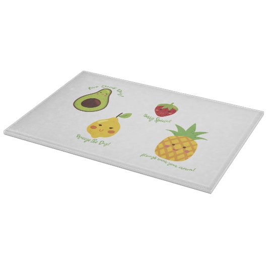 Planche À Découper Pun d'ananas Fruity Avocado Lemon Strawberry (Coin)