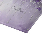 Planche À Découper Purple Flowers with Dangling Pearls Cutting Board (Coin)