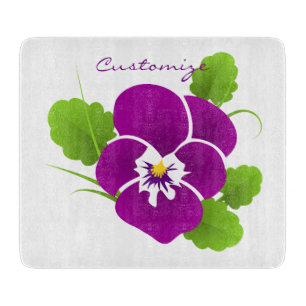 Planche À Découper Purple Pansy Flower Thunder_Cove