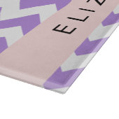 Planche À Découper Purple Zigzag, Purple Chevron, Votre Nom (Coin)