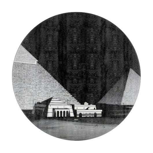 Planche À Découper Pyramides noires et blanches (Devant)
