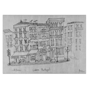 Planche À Découper Quartier historique de l'Alfama Lisbonne, Portug