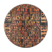 Planche À Découper Quartiers de NYC Orange (Devant)